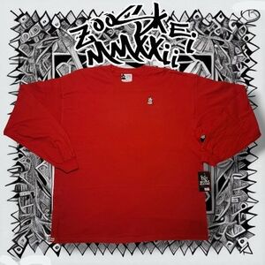 Zooskei Classic Red Long Sleeve Tee for Men